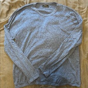 Calvin Klein Heathered Blue Long Sleeve Tee